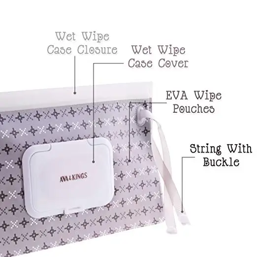 Wet Wipe Pouch Reusable Refillable Wipes Dispenser Holder Case Eco