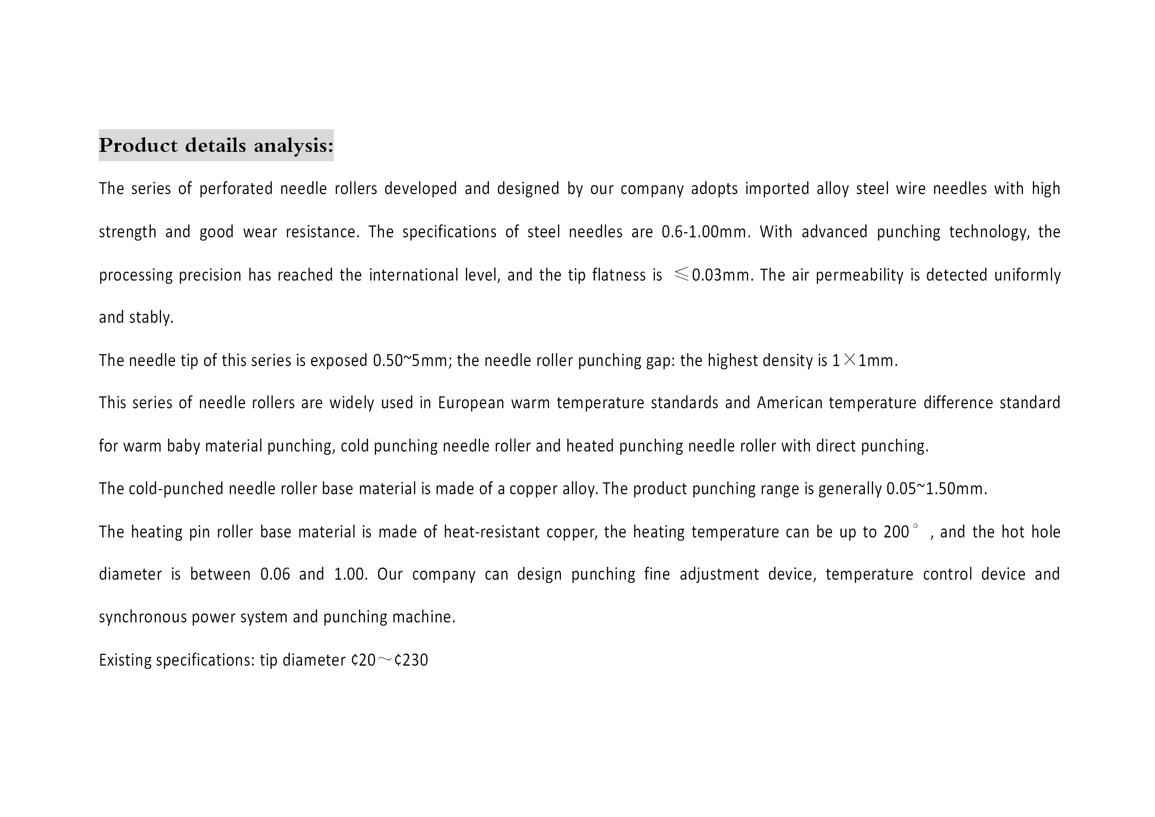 Plaster mask heating perforated shaft non-woven embossing roller double embossing roller
