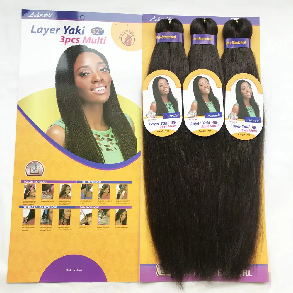 

Hot selling 100% Yaki braiding hair wholesale pre-stretched braid