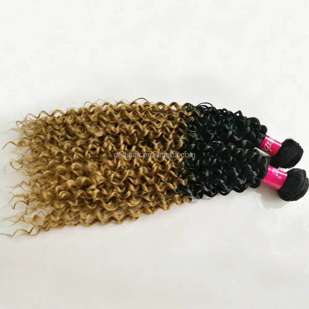

synthetic Water wave hair one bundle in one pack,wholesale two tone colored Jerry curl hair weft for black woman, All colors are available