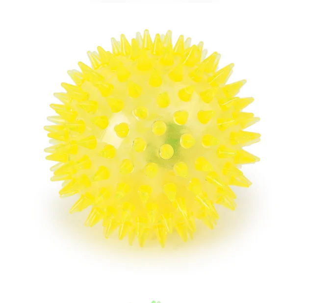 7.5 cm diameter Squeaker Dog Ball Thrower Multi- Color Dog Toy Ball dog toy ball with flash