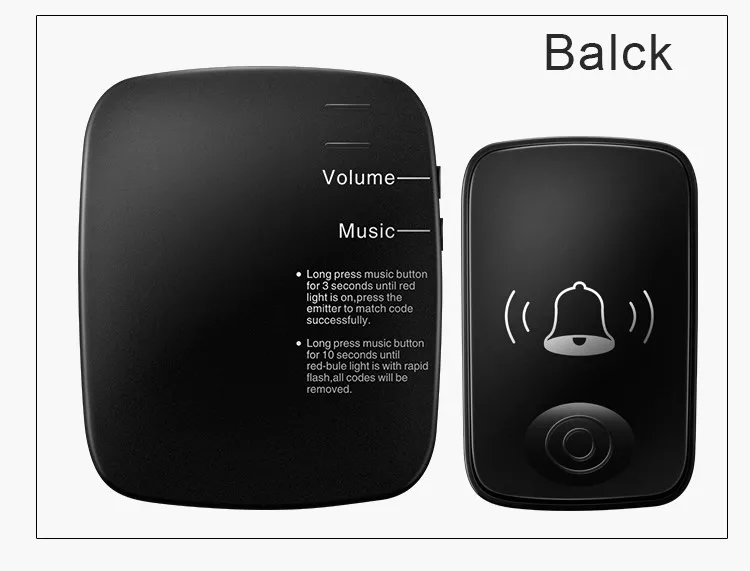 
Wireless 220v doorbell with 1 transmitter 1 receivers US Plug ding dong door bell best wireless doorbell 