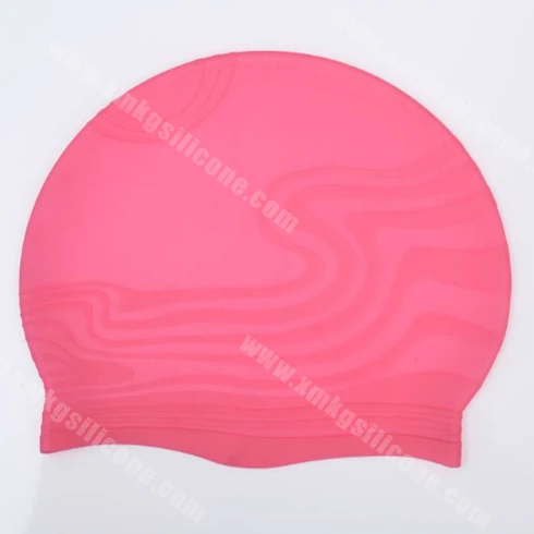 Personalized Anti Roll Edge Colorful Customized Printed Silicone Swim Swimming Cap