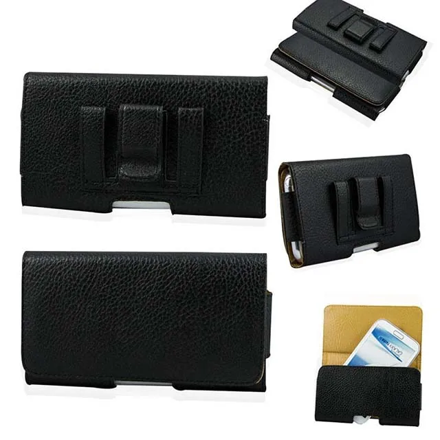 

OEM/ODM Available PU Waistband Leather Mobile Universal Phone Case;Belt Clip Leather Mobile Pouch With Waistband