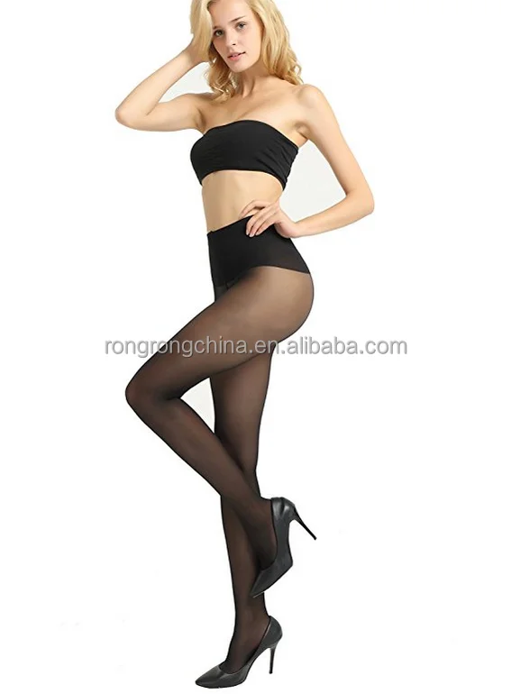 
Women 40 Den Control Top Pantyhose, Soft Tights with Sheer Toe 
