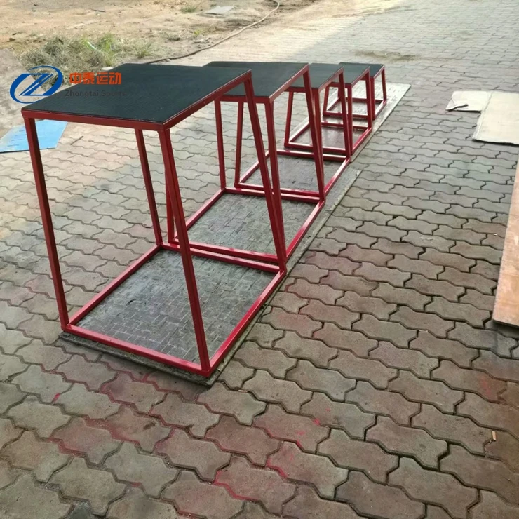 

Plyometric jump box set iron material box, Black/red