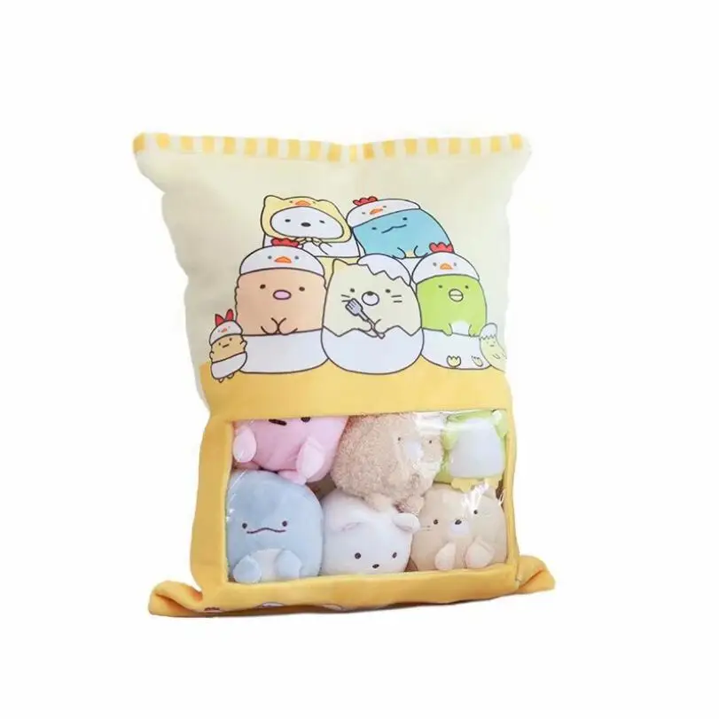 plush toy cartoon one bag pudding cat kitten pig piggy stuffed cushion pillow