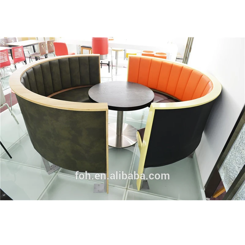 
Semicircle Restaurant Booth Sofa Half Round Canteen Sofa Seating (FOH-CXSC72) 