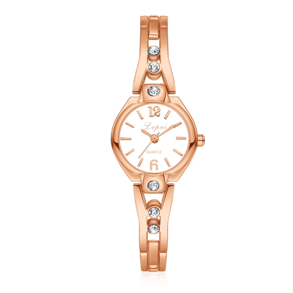 

Lvpai Brand Fashion Alloy Business Watch Arabic Numerals Dial Wristwatch Ladies Bangle Watch, Silver black;silver white;gold black;gold white