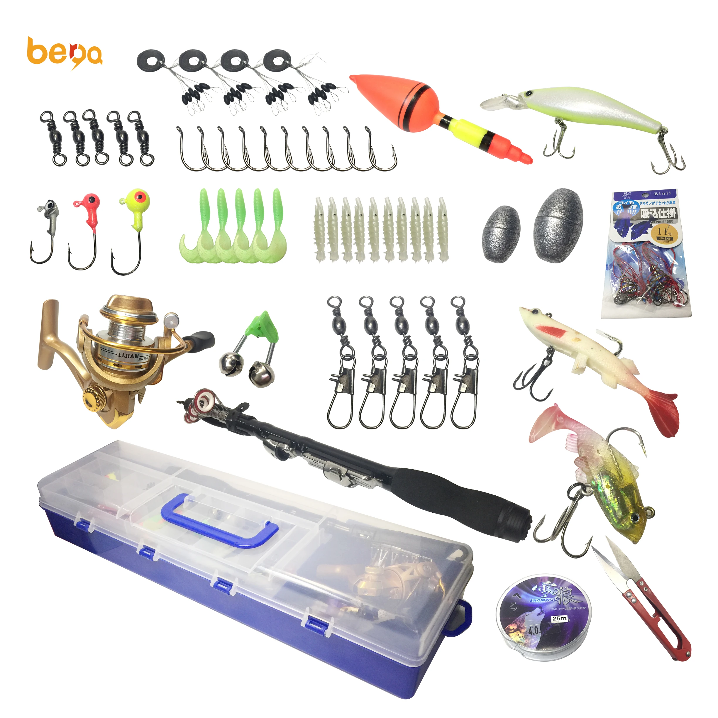 Fishing Lure Telescopic Fishing Rod Combo with Multi-functional plastic box, Black/white/red/yellow/orange, customizable
Fishing Lure Telescopic Fishing Rod Combo with Multi-functional plastic box, Black/white/red/yellow/orange, customizable