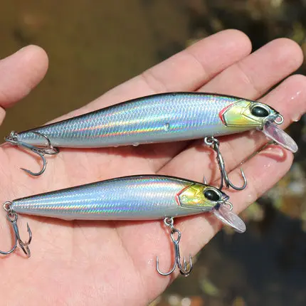 

Fishing Lures Wholesale 80mm 10g 65mm 7g Slow Sinking Minnow Lure Long Casting Hard Bait Wobbler Fish YD, 12 colors