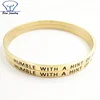Stainless Steel Custom Engraved mantra bracelet Inspiration Messages Plain closed bangle Bracelet