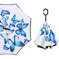 

Cheap Promotional Custom Print Design Windproof Reverse Inverted Umbrella