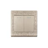 OEM/ODM Classic BS standard 1 gang 2 way wall socket light switch flower PC panel electric switch and socket modern 220v