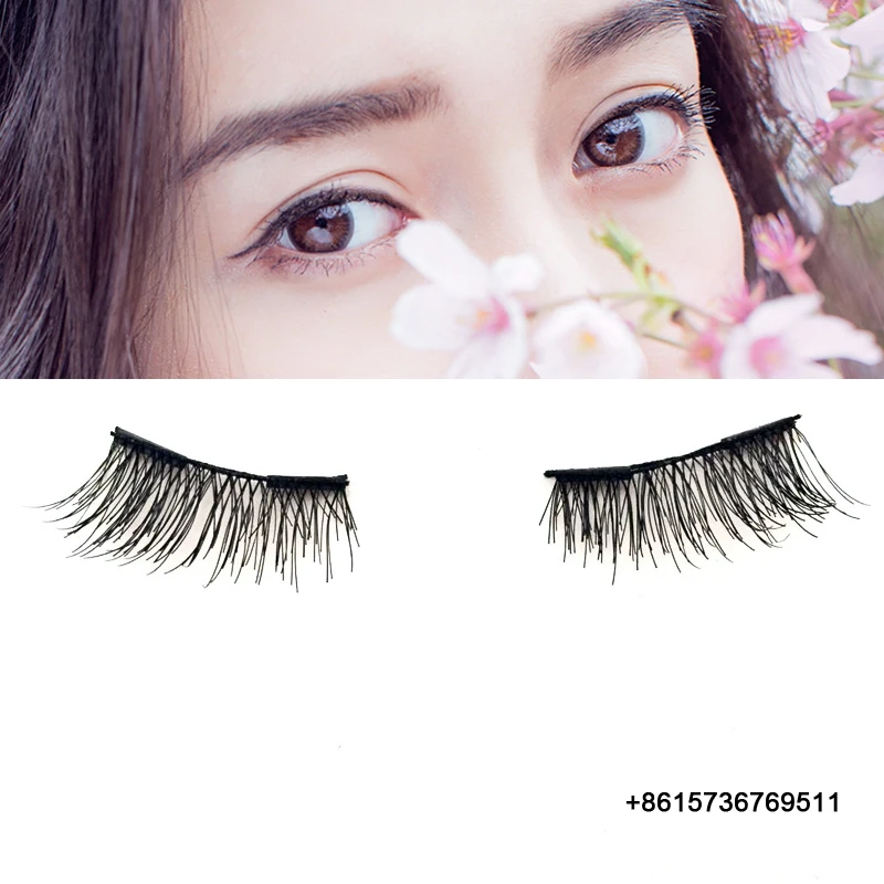 

Easy to wear 3D False Magnetic Eyelashes Double Magnet Full Strip Magnetic Fake Eye Lashes, N/a