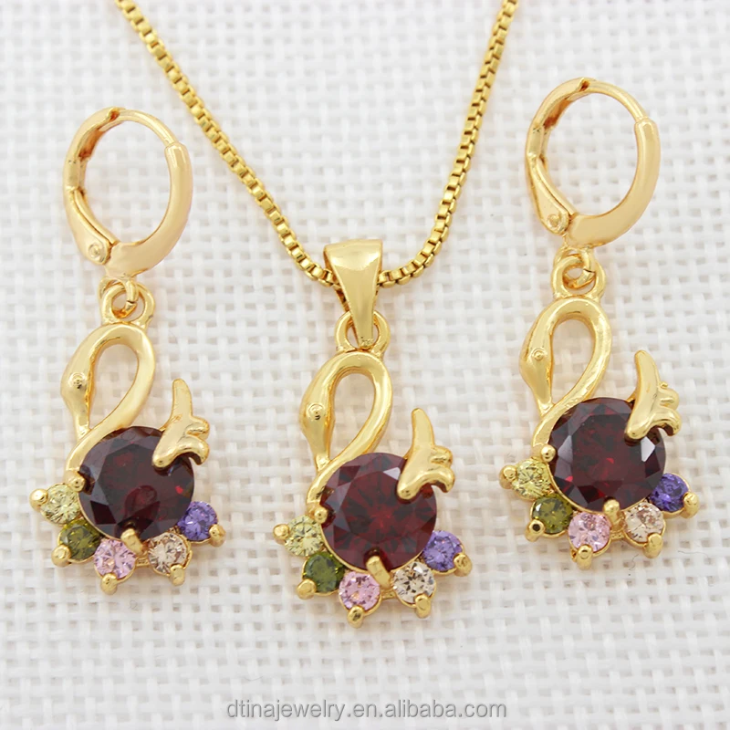 

Fashion dubai gold plated bridal jewelry set, N/a