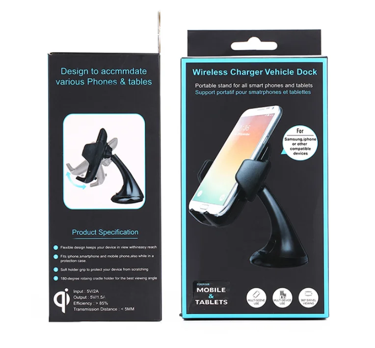 Multi-Funtion Qi Wireless Charger Phone Mount Holder Charging Car Charger For Samsung Galaxy Note8 S7 S8 Edge Plus Fast