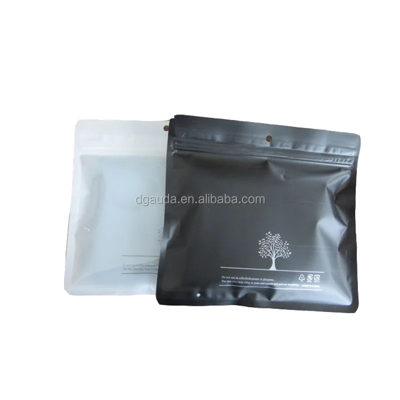 Custom Printed Matte Finish Laminated Material Aluminum Foil Zip Lock Underwear Bag With Zipper