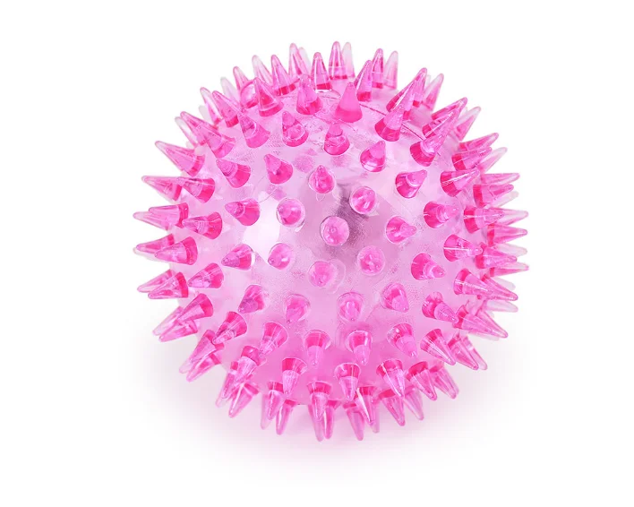 7.5 cm diameter Squeaker Dog Ball Thrower Multi- Color Dog Toy Ball dog toy ball with flash