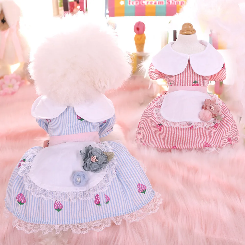 

Most beautiful sweet design spring summer quality luxury style pet clothes princess cats dog skirts