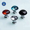 European Bedroom Cabinet Hardware Silver Clear Crystal Glass Door Knob