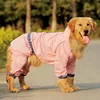 wholesale pet objects pet superman raincoat midsize big dog four feet waterproof pet raincoat