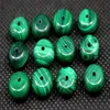 Hot seller natural stone AA malachite button beads gemstone