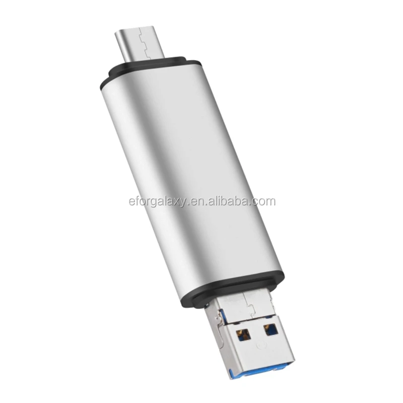 Seenda 3 in 1 USB-C / Type-C & Micro USB & USB 3.0 Aluminum Alloy Memory / OTG Card Reader - ANKUX.COM