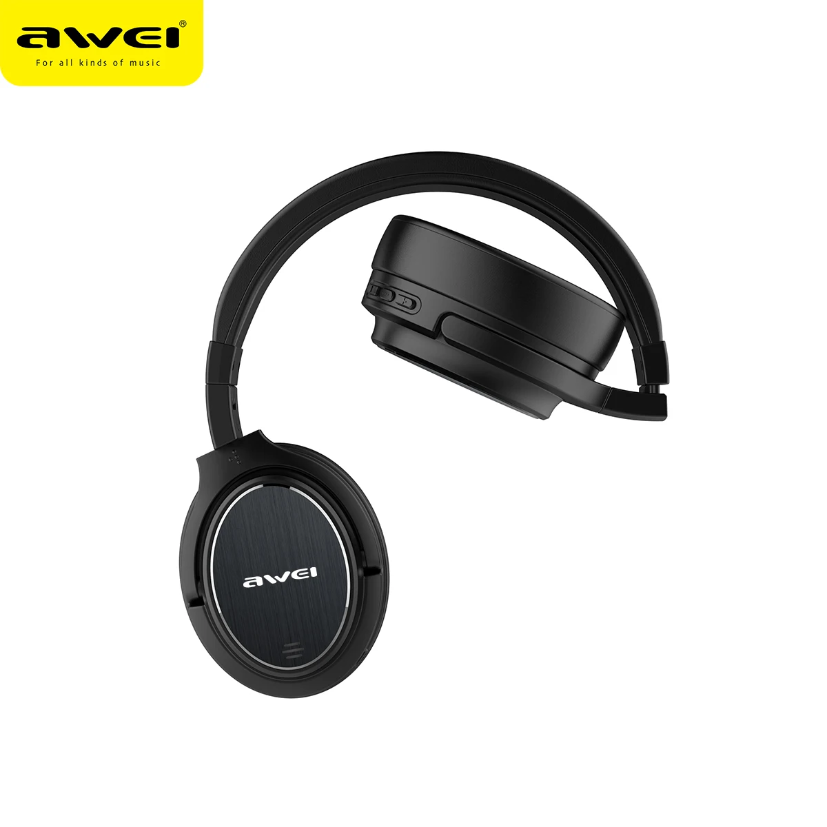 

2019 AWEI Newest A950BL Bluetooth Headphone with ANC funtion super bass sound excellent quality, Black