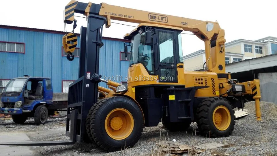 Forklift with mounted jib crane