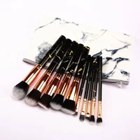 

Wholesale makeup brushes private label cosmetics marble 10pcs makeup brush set