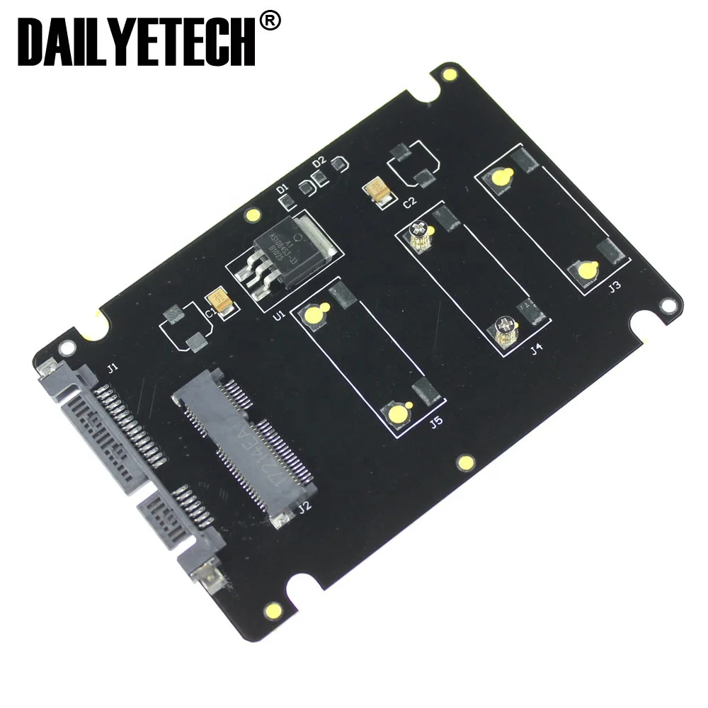 

Mini Pcie mSATA SSD to 2.5 SATA3 Adapter Card with Case from DAILYETECH, Black