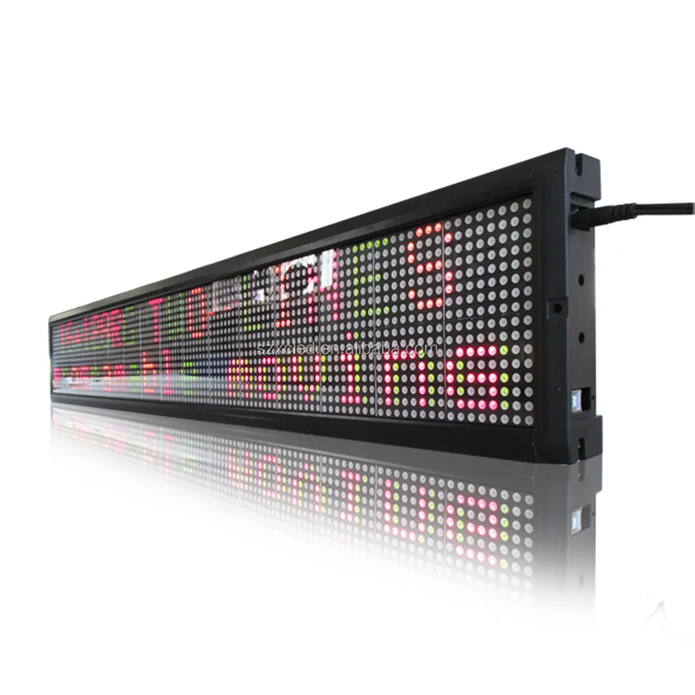 Single line or two lines alternative tri-color moving message LED panel