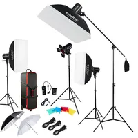 

Godox SK400II 1200W Professional Photography Studio Lighting kit Lamp 4 * 300W Flash Strobe Light Kit Set
