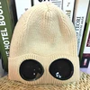 Autumn and Winter Men and Women Windproof Mirror Plus Velvet Ski cap Europe and the United States Knitted Warm Wool Hat