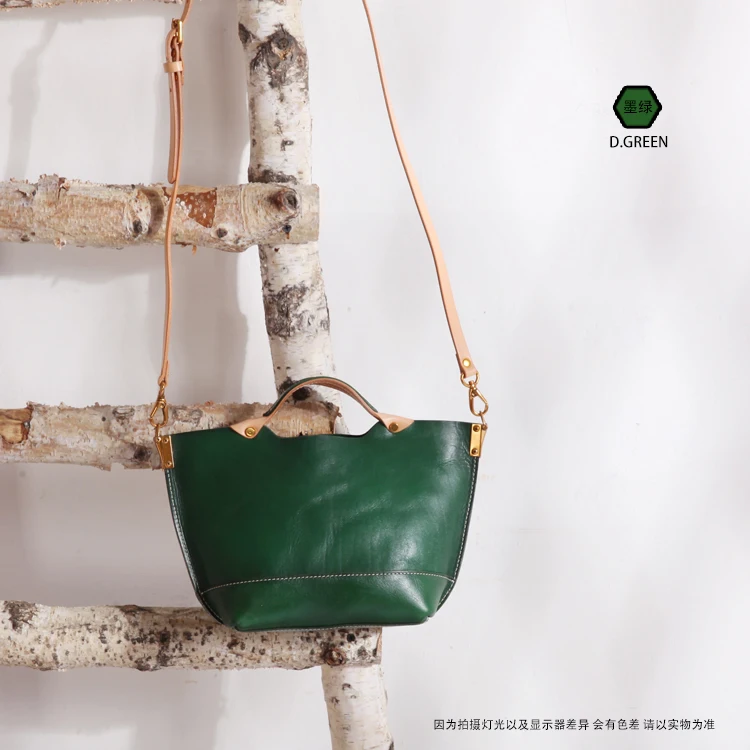 

Retro Women Tanned Leather Handbags Casual Shoulder Bag Messenger Bag Leather Tote Bag Hobo 6008