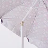 Fancy design portable beach parasol flower printed patio umbrella