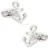 New Arrival Stainless Steel Silver Anchor Boating Sailing Nautical Cufflinks