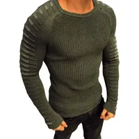 

2019 Men Sweater Pullover O-neck Slim Fit Knitting Long Sleeve Sweaters Fashion V-neck Mens Sweaters M-XXXL