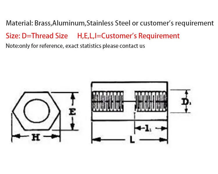 M2 M3 M4 M5 M6 M7 M8 M10 Round Long Coupling Nut Extra Long Coupling