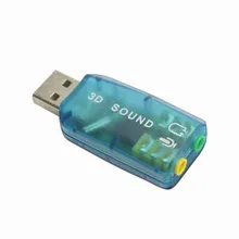 External 5.1 USB 3D Audio Sound Card Adapter for PC Desktop Notebook Laptop