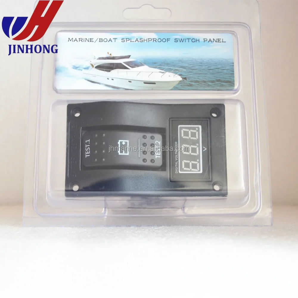 Dual Battery System Monitor Voltmeter Flush Mount Boat Marine Volt