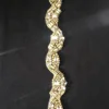 2.2cm width S shape designs thread basic fabric crystal trim chain