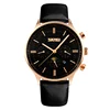 Men 2017 Luxury Skmei Moon Phase 9117 Quartz Leather Watch Analog Wrist Strap New China Factory Watch Male Wristwatches Piece