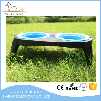 Elevated Plastic Stand Dog Bowls Fda Food Grade Pet Feeder