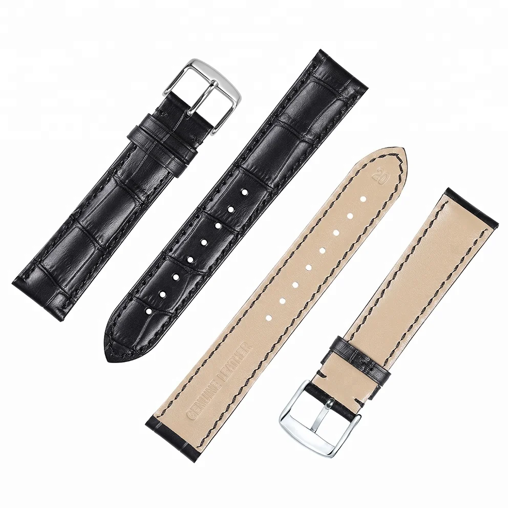 

14 16 18 19 20 21 22mm Watch Band Multicolor Handmade Leather Wrist Watch Straps Stainless Steel Pin Buckle Watch Strap, Varies