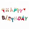 Party Decoration Supplies with Colorful Letters Kids Happy Birthday Banner