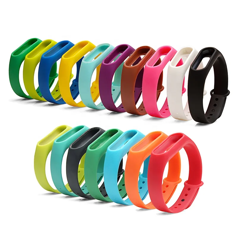 

BOORUI Pure Colorful strap for xiaomi mi band 2 Soft Silicone hot sale Miband 2 accessories mi2 smart watchbands replacement, Black;white;deep green;red;green;apple green