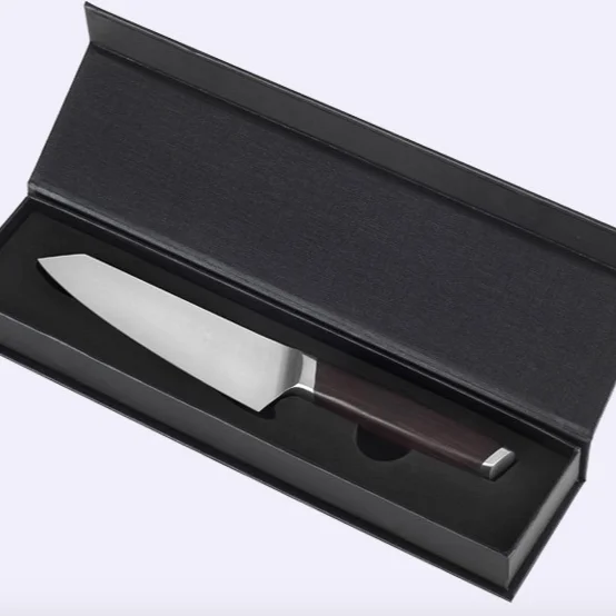 

professional kitchen chef knife with ebony wood handle