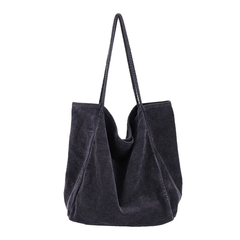 

Wholesale Vintage Private Label Corduroy Tote Bag Women New Design Shoulder Beach Bag